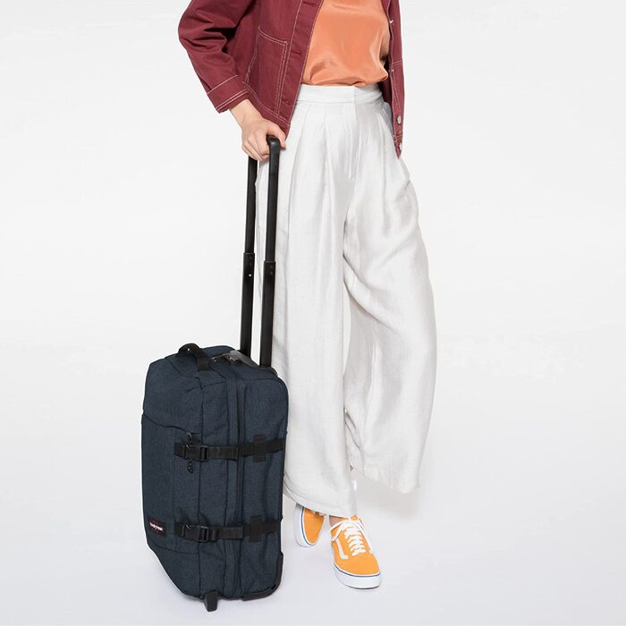 Валіза Eastpak TRANVERZ S 42 л, 51×32,5×23 см, синя джинсова