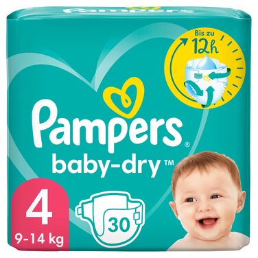 Підгузки Pampers розмір 4, упаковка 30 шт, класична серія