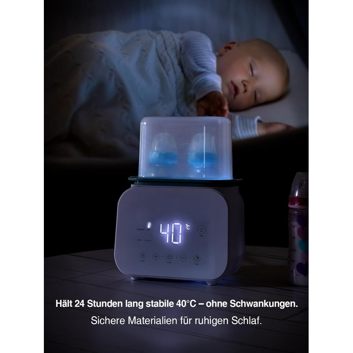 Підігрівач для дитячих пляшечок Baby 10-в-1: розігрів суміші, розморожування, приготування їжі, таймер 24 год