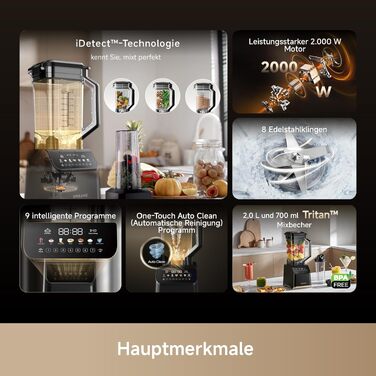 Портативний блендер Dreame PortFresh з від'ємним двигуном, чаша 880 мл (BPA-free), 5 режимів роботи та функція самоочищення, зелений