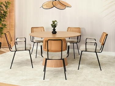 Стілець Mebel-Partner, тканина, бежевий, 1 шт.