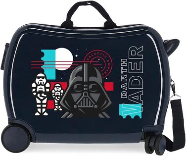Дитяча валіза Star Wars Galactic Empire, синя, ABS, 50×38×20 см, 34 л, 4 колеса, з кодовим замком, ручна поклажа