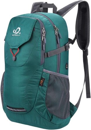 Складаний рюкзак WATERFLY 30 л для туризму та подорожей, ультралегкий, з вологозахисним відділенням, для чоловіків і жінок, зелений