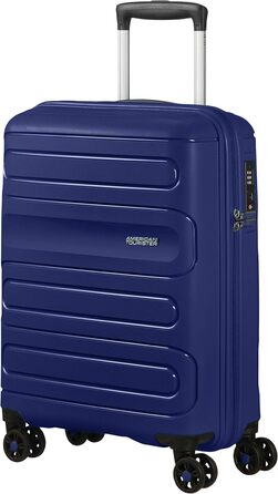 Валіза American Tourister Sunside 55 см, 35 л, темно-синя, ручна поклажа, на 4 колесах