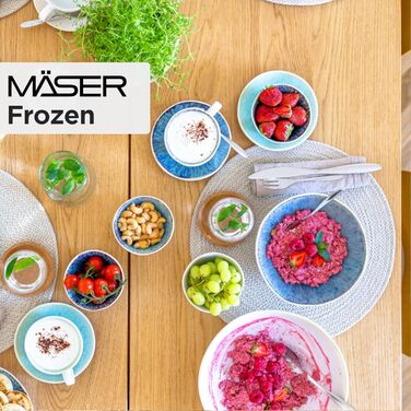 Набір чашок MÄSER FROZEN, синій, 270 мл, кам'яний посуд