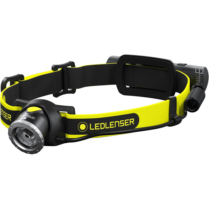 Ліхтар налобний Ledlenser iH8R, 600 люмен, акумуляторний, з кріпленням на шолом і чохлом, USB-зарядка, для професіоналів
