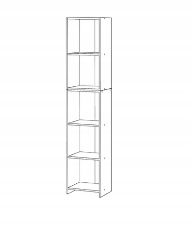 Стелаж Stiv-Meble, дуб вотан, 40 x 189,4 x 30,4 см