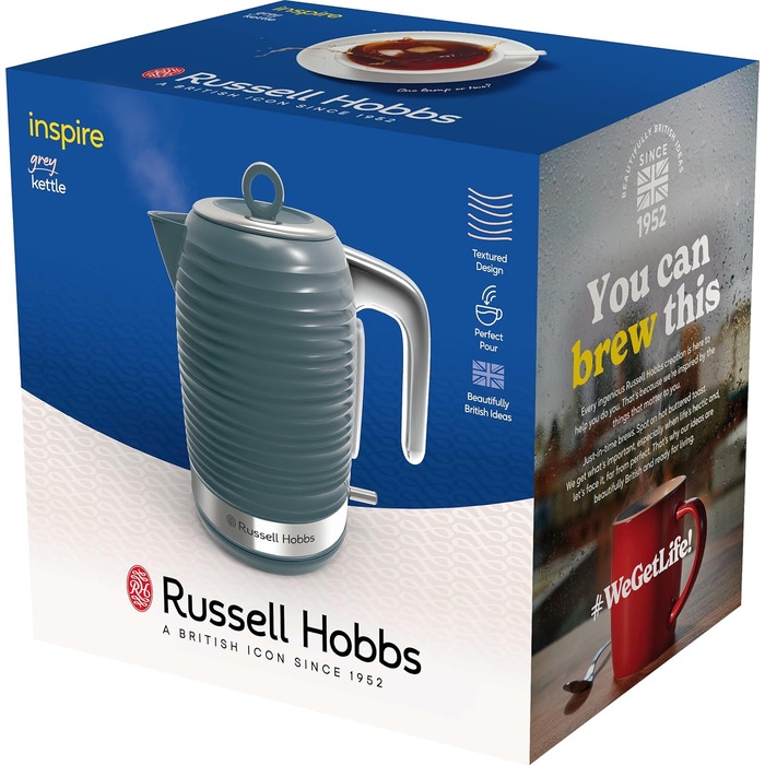 Тостер Russell Hobbs Inspire на 2 тости, нержавіюча сталь, з підставкою для булочок, 6 режимів, розморожування та підігрів 24373-56