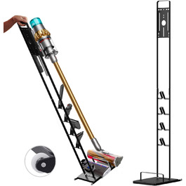 Підставка з колесами для пилососів Dyson Gen5, V15s, V15, V11, V10, V8, V7, V6, чорна, тримач для аксесуарів, без свердління