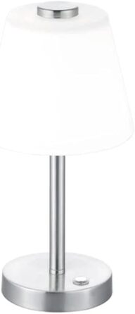Настільна лампа Trio Emerald 4 Вт, інтегрований LED, матовий нікель, 15x15x29 см