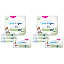 Дитячі вологі серветки WaterWipes Sensitive+ для немовлят та дітей, 99,9% води, 240 шт (12 пачок по 20 шт)