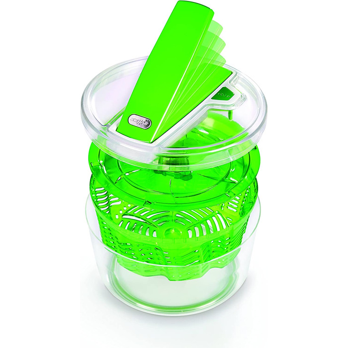 Сушарка для салату Zyliss Swift Dry, 3.5 л, пластикова, зелена, з чашею та технологією Aquavent