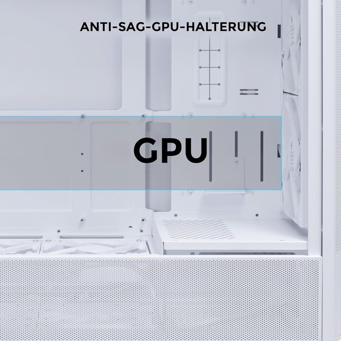 Lian Li LANCOOL 207 Білий ігровий корпус для ПК ATX, Midi Tower з RGB-підсвічуванням, підтримка відеокарт до 375 мм, радіатор до 360 мм, сталева конструкція, загартоване скло
