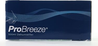 Міні осушувач повітря Pro Breeze 500 мл, тихий, компактний, автоматичне відключення, для маленьких приміщень, проти вологи, плісняви, алергії, білий