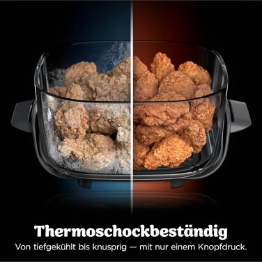 Скляна аерофритюрниця Ninja CRISPi PRO XL Air Fryer з 5 функціями, контейнерами CleanCrisp (5,7 л та 2,3 л) та кришкою для зберігання, біла, AS090EUGN