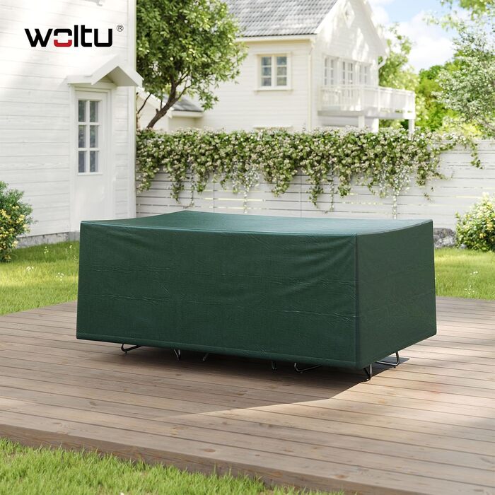 Чохол захисний для садових меблів WOLTU 242x162x100 см, зелений, PE, водонепроникний, УФ-стійкий, зимовий, міцний