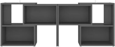 Тумба під телевізор vidaXL, сіра, 104x30x52 см, ДСП, телевізійна тумба, меблі для вітальні, низький комод, полиця для апаратури
