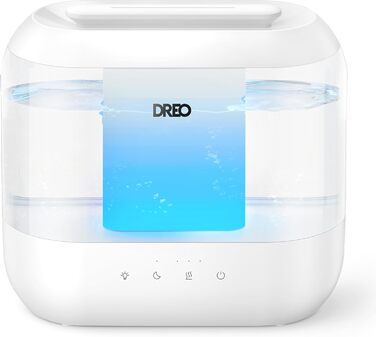 Зволожувач повітря Dreo 4л для спальні, ультразвуковий, нічник, ароматерапія, тихий, для дітей і рослин, 32 години роботи, верхнє наповнення