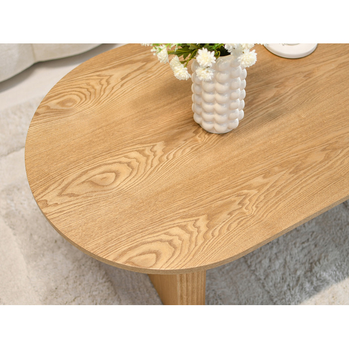 Журкавий стіл Mebel-Partner овальний, 120 x 60 x 42,5 см, колір дуб
