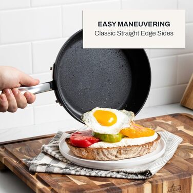 Набір кухонного посуду All-Clad E785S264/E785S263, 2 шт. (8 та 10 дюймів), з антипригарним покриттям Hartelox, без PFOA, чорний, алюміній