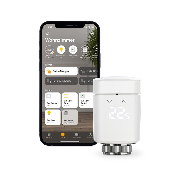 Розумний термостат для радіатора Eve Thermo (Apple HomeKit), білий