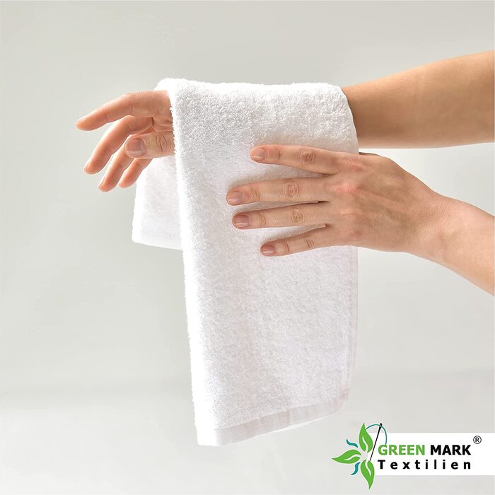 Набір рушників NatureMark з махрової тканини, 8 шт: 4 гостьових, 2 для рук, 2 для душу, білий, 100% бавовна