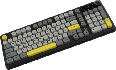 Бездротова клавіатура Ajazz AF98 PLUS Black Gray Yellow (AF98-PLUS-BGY)