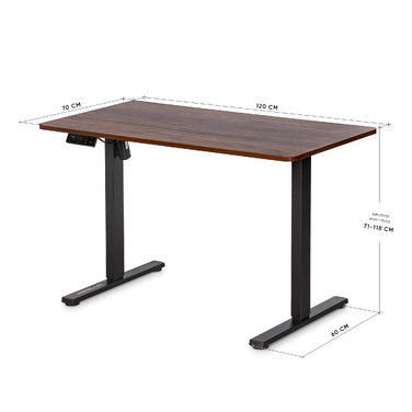 Стіл Mealux PowerDesk Lite XL Walnut (арт. EVO-202 Lite Walnut/B)
