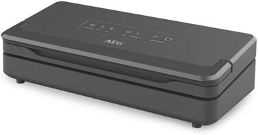 AEG A6-1-6AG Вакуумний пакувальник для продуктів: швидке, автоматичне вакуумування, подвійне запаювання, режим Pulse, сухий/вологий, BPA-free, сірий
