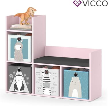 Дитяча полиця Vicco Luigi, рожева, 107.2 x 88.6 см, без коробок