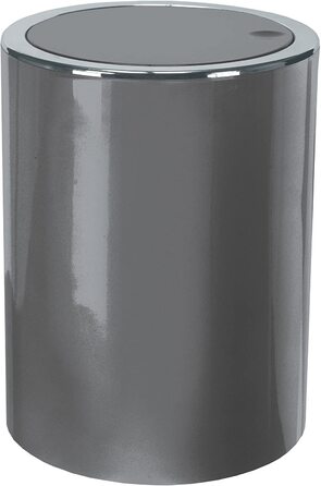 Косметичний відро Kleine Wolke Clap, ABS пластик, сірий, 19×19×24,5 см
