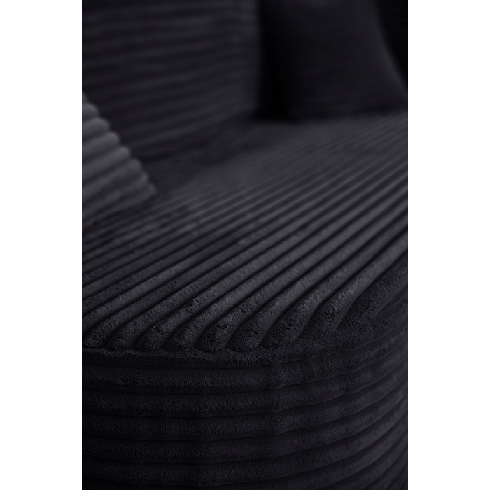 Пінопластовий диван-софа MyFoam 3-місний з функцією спального місця, 112x200 см, чорний