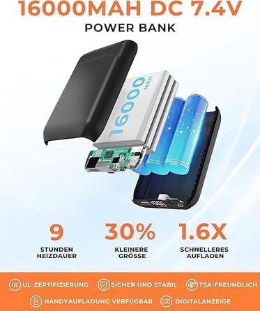 Зігріваючий жилет Topdot для жінок з Powerbank 16000 mAh, 10 зон підігріву, 3 режими температури, розмір XS