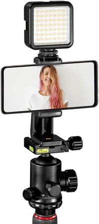 Карбоновий штатив Hama Ramble II Duo для фотоапарата та смартфона, легкий тринога з моноподом, кульовою головкою Arca Swiss, 3-секційний, чорний