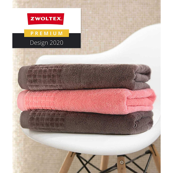 Рушники ZWOLTEX з 100% єгипетської бавовни, ультрам'які, набір з 3-х: гостьові, для душу, банні, вироблено в ЄС