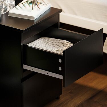 Тумба приліжкова Vida Designs Denver, чорна, 40х29,5х29,5 см