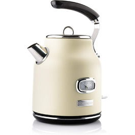 Електрочайник Westinghouse Retro 1,7 л, білий, з терморегулятором, індикатором рівня води, фільтром від накипу та захистом від перегріву