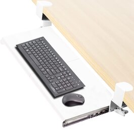 Висувна платформа для клавіатури VIVO, 69x28 см, біла, MOUNT-KB05W