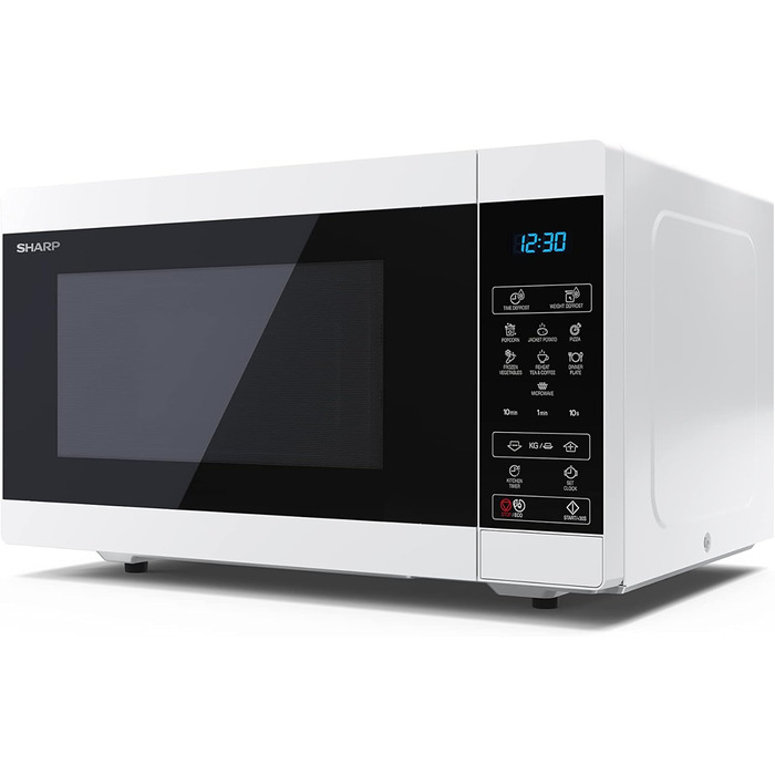 Мікрохвильова піч SHARP MS51EW, 900 Вт, 11 рівнів потужності, функція розморожування, 51,3x30,6x39,4 см, срібляста