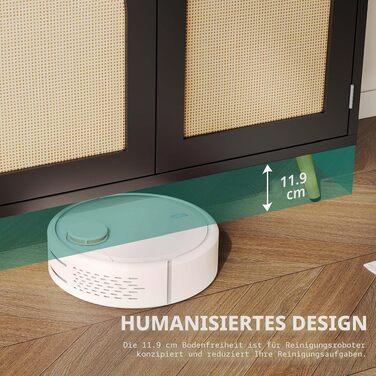 Сервант-комод YITAHOME чорний, кухонна шафа-буфет з ротанговими вставками, 80x35x75 см