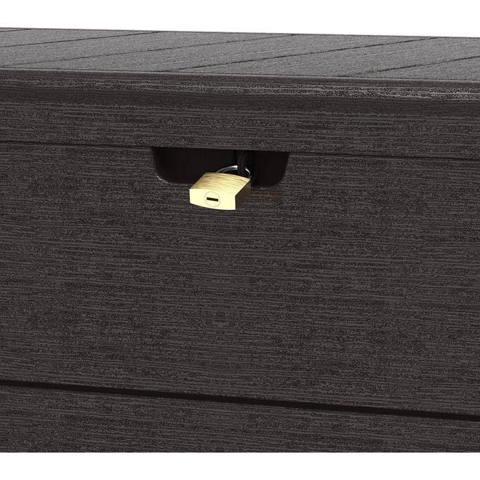 Водонепроникна пластикова скриня Duramax Cedargrain Durabox 270л для саду з колесами та ручками, коричнева