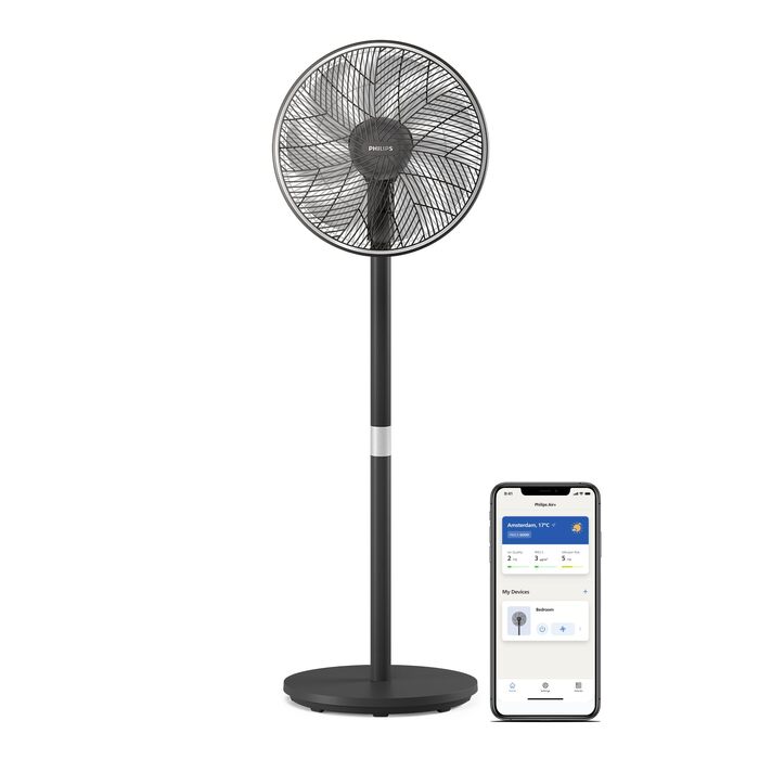 Вентилятор підлоговий Philips Series 5000 CX5535/11 з пультом, таймером, 3 швидкостями, 40 Вт, чорний