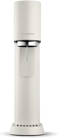 Сифон для газування води SodaStream ENSO з пляшкою 1л та вуглекислотним циліндром CO2, пісочно-білий