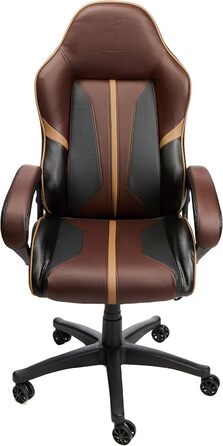 Ігрове крісло ThunderX3 BC1 BOSS, ергономічне, регульована спинка, офісне крісло для геймерів, карбоновий дизайн, чорний/коричневий