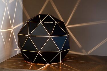 Настільна лампа LUCIDE OTONA, чорна, Ø25 см, 1xE27