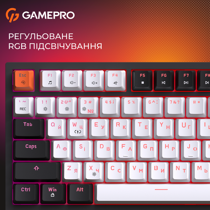 Дротова механічна клавіатура GamePro MK160 V2 Warden QLAB Sakura Black (MK160-V2-B-QS)