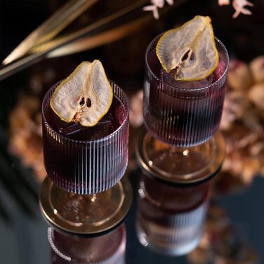Набір келихів для коктейлів з рифленого кришталю GLASSIQUE CADEAU, арт-деко, 300 мл, 4 шт.