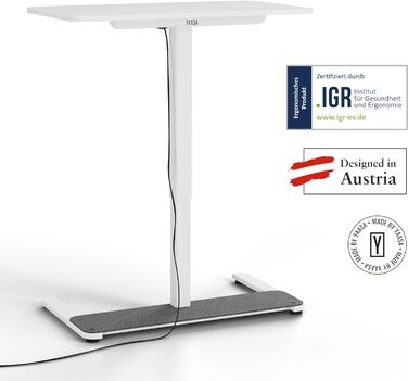 Електричний стіл для дому Desk One, 91x51 см, темно-сірий/чорний, регульована висота, письмовий стіл для офісу, гарантія 5 років