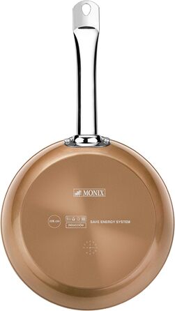 Набір сковорідок MONIX Copper з кованого алюмінію з антипригарним покриттям і титановими частинками, мідний ефект, для всіх типів плит, включаючи індукцію, 20/24/28 см