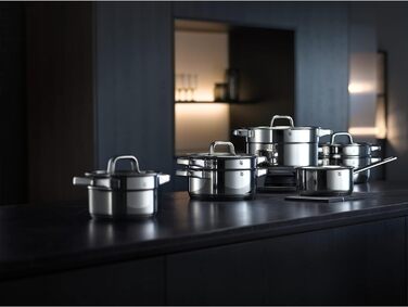 Каструля WMF Compact Cuisine 1,5 л, 16,5 см, з нержавіючої сталі, без кришки, для індукції, полірована, з мірною шкалою, без покриття, для молока та соусів